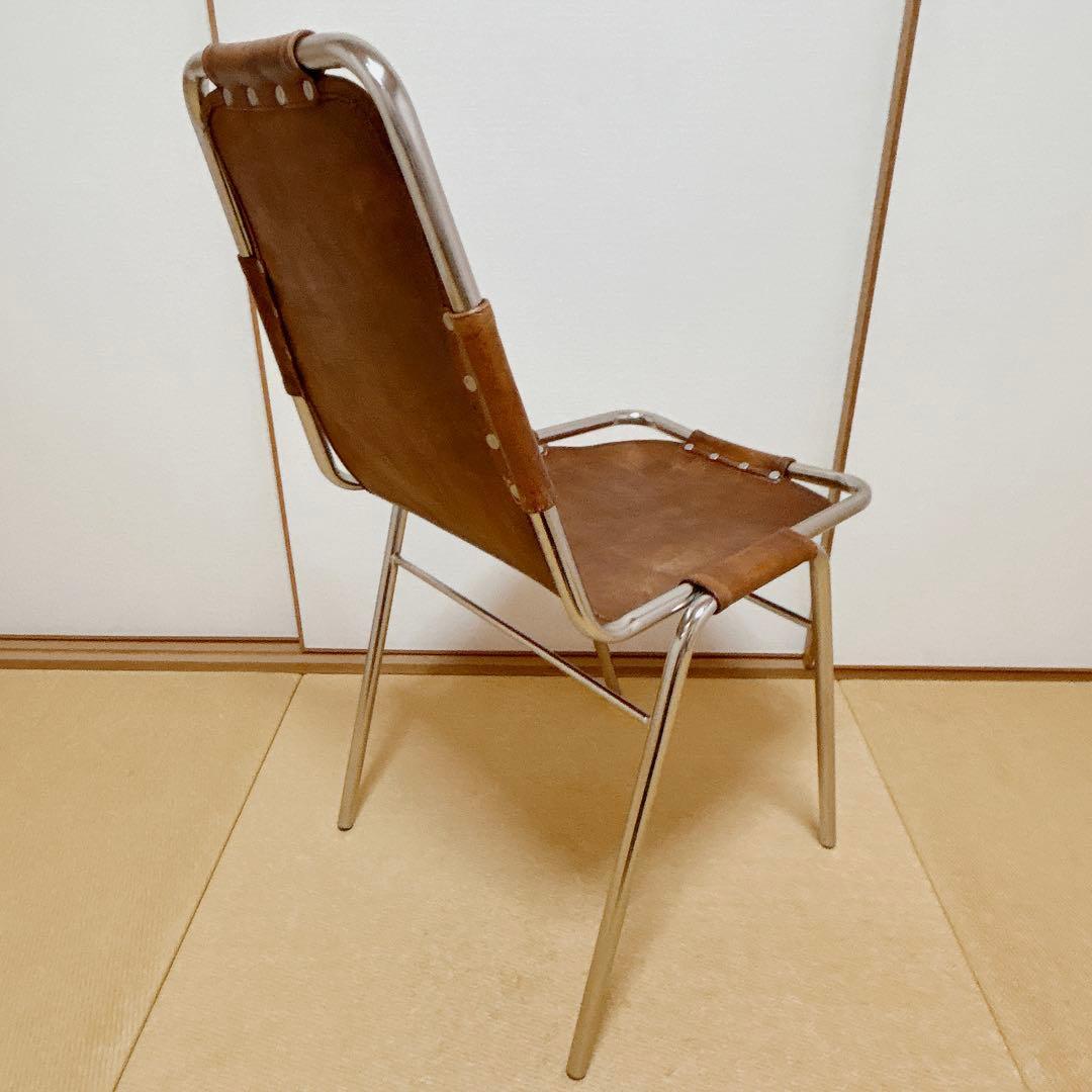 ●美品　レザーチェア●シャルロット・ペリアン【レザクルチェア】リプロダクト品