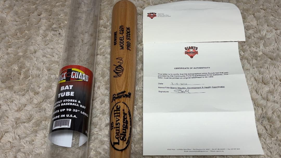 ■ イチロー 直筆 サイン バット 2010 All-Star Auction