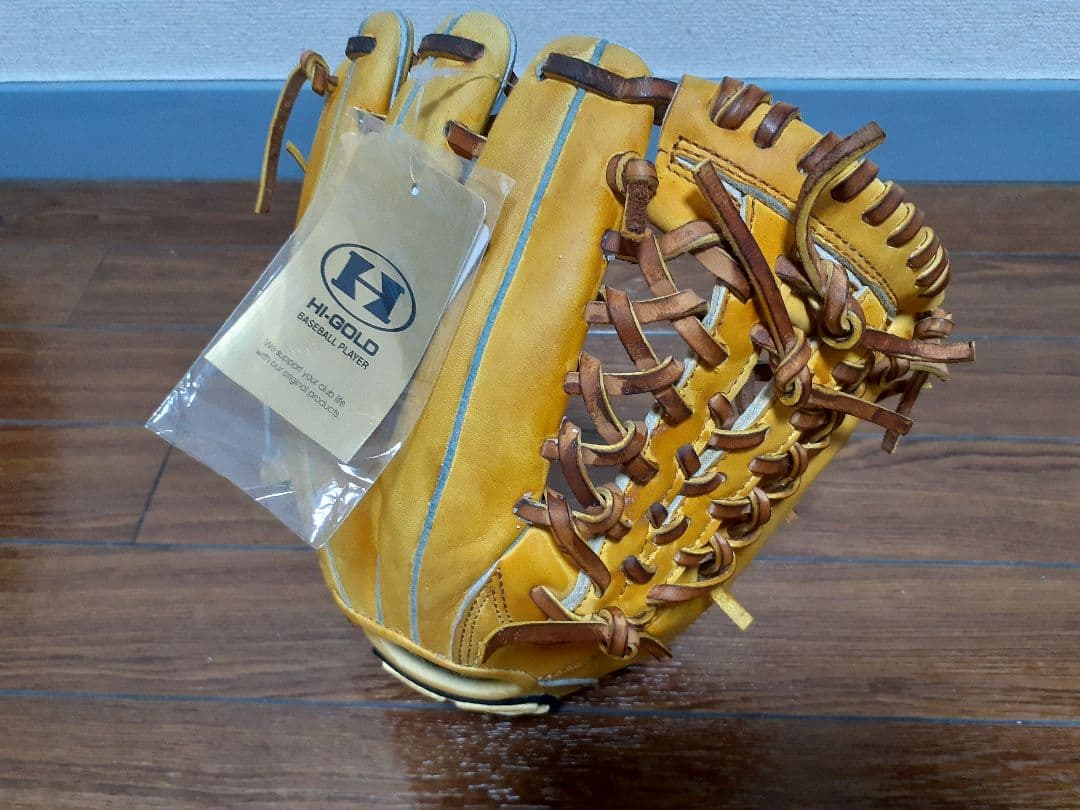 HI-GOLD軟式内野手用天然皮革　カラーナチュラル×タン