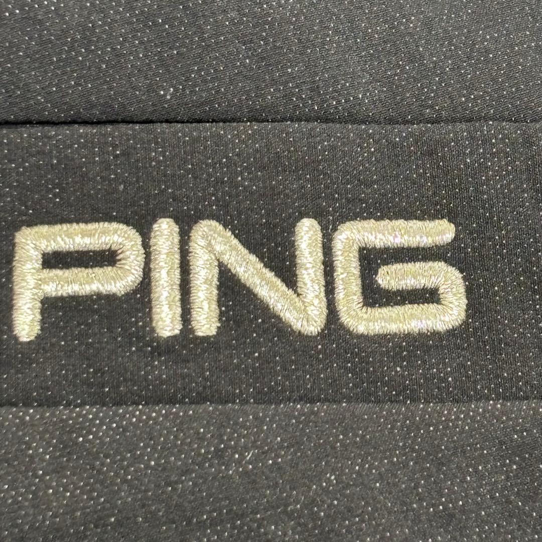 PING ピン ゴルフ パンツ スラックス ボトム ブラック ロゴ ラウンド