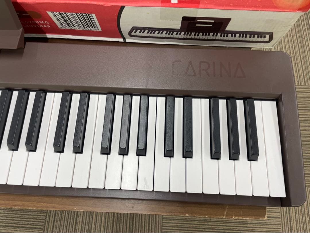 電子ピアノ　88鍵盤　充電タイプ　スリム軽量 マホガニー