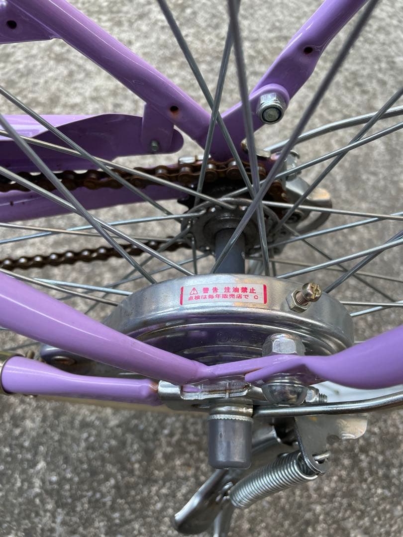 【引取限定】あさひフェリーク Jr. 24インチ 変速なし子供用自転車パープル