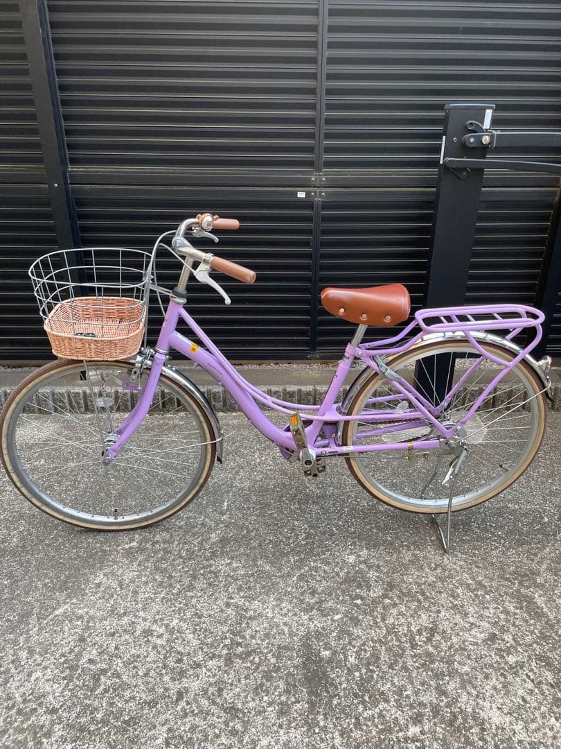 【引取限定】あさひフェリーク Jr. 24インチ 変速なし子供用自転車パープル