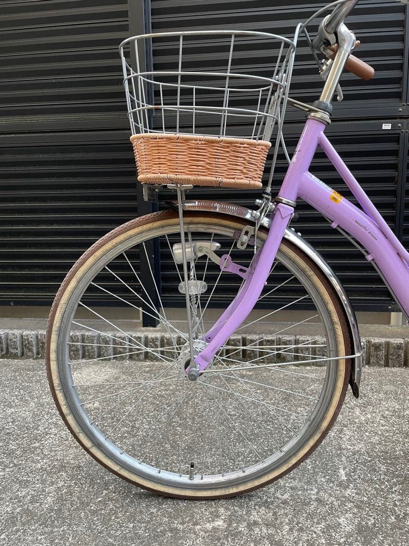 【引取限定】あさひフェリーク Jr. 24インチ 変速なし子供用自転車パープル