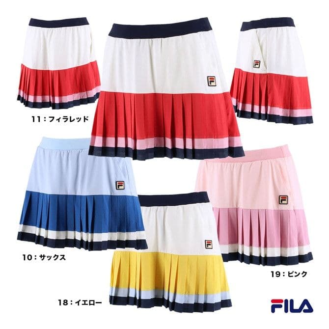 美品FILA♡トリコロールを意識したスポーティなトップス&スコートセット❦