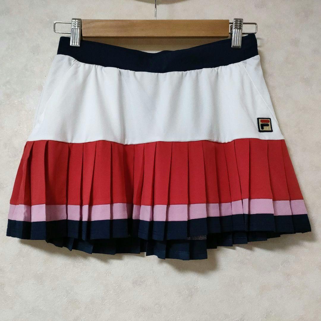 美品FILA♡トリコロールを意識したスポーティなトップス&スコートセット❦