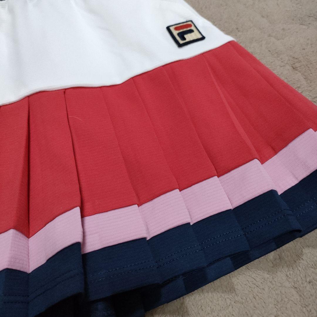 美品FILA♡トリコロールを意識したスポーティなトップス&スコートセット❦