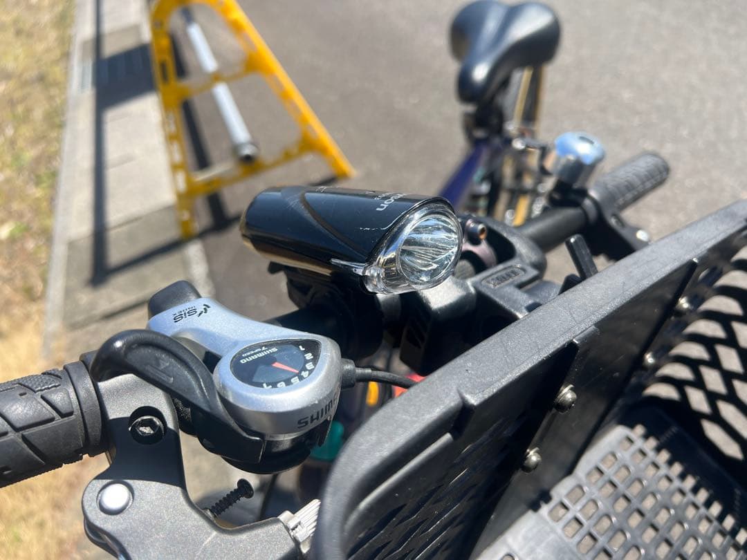 【引取限定／岐阜】THIRDBIKES 20インチ 自転車ライト付 カゴ取外し可