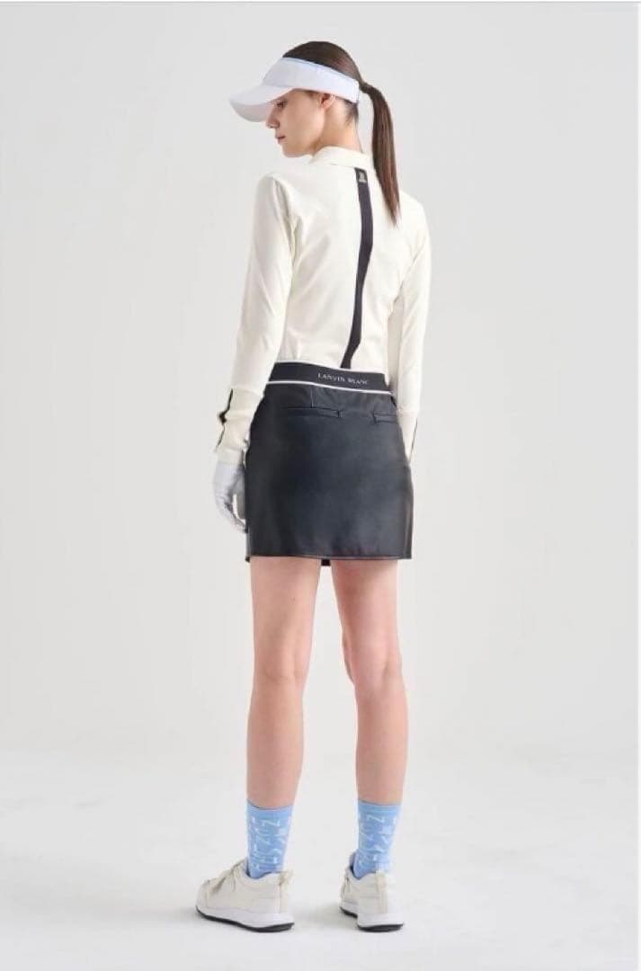 在庫処分❣LANVIN BLANCゴルフミニスカート・インナーパンツ付　白　M