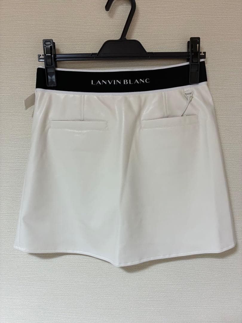 在庫処分❣LANVIN BLANCゴルフミニスカート・インナーパンツ付　白　M