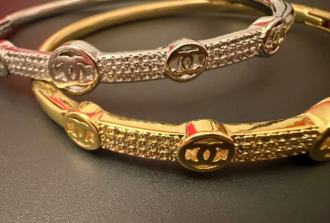 CHANELバングル シルバー ゴールド