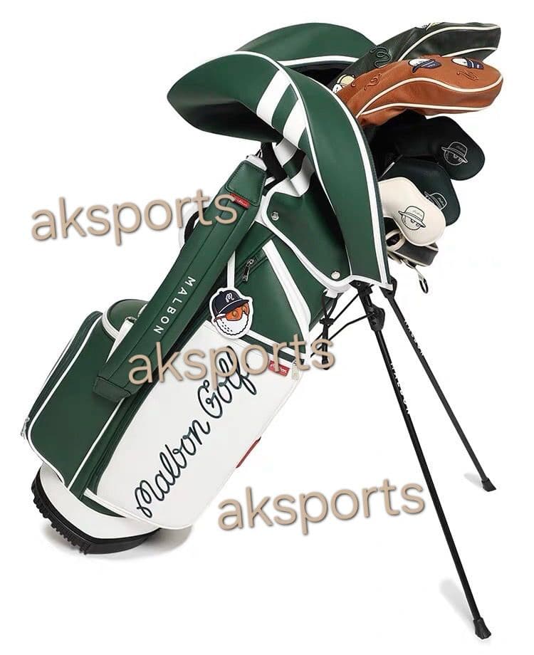 新入荷★Malbon Golf キャディバッグ ネイビー/ホワイト