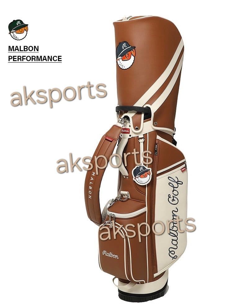 新入荷★Malbon Golf キャディバッグ ネイビー/ホワイト
