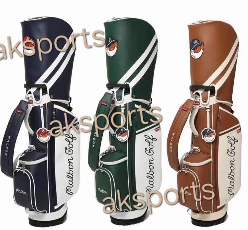 新入荷★Malbon Golf キャディバッグ ネイビー/ホワイト
