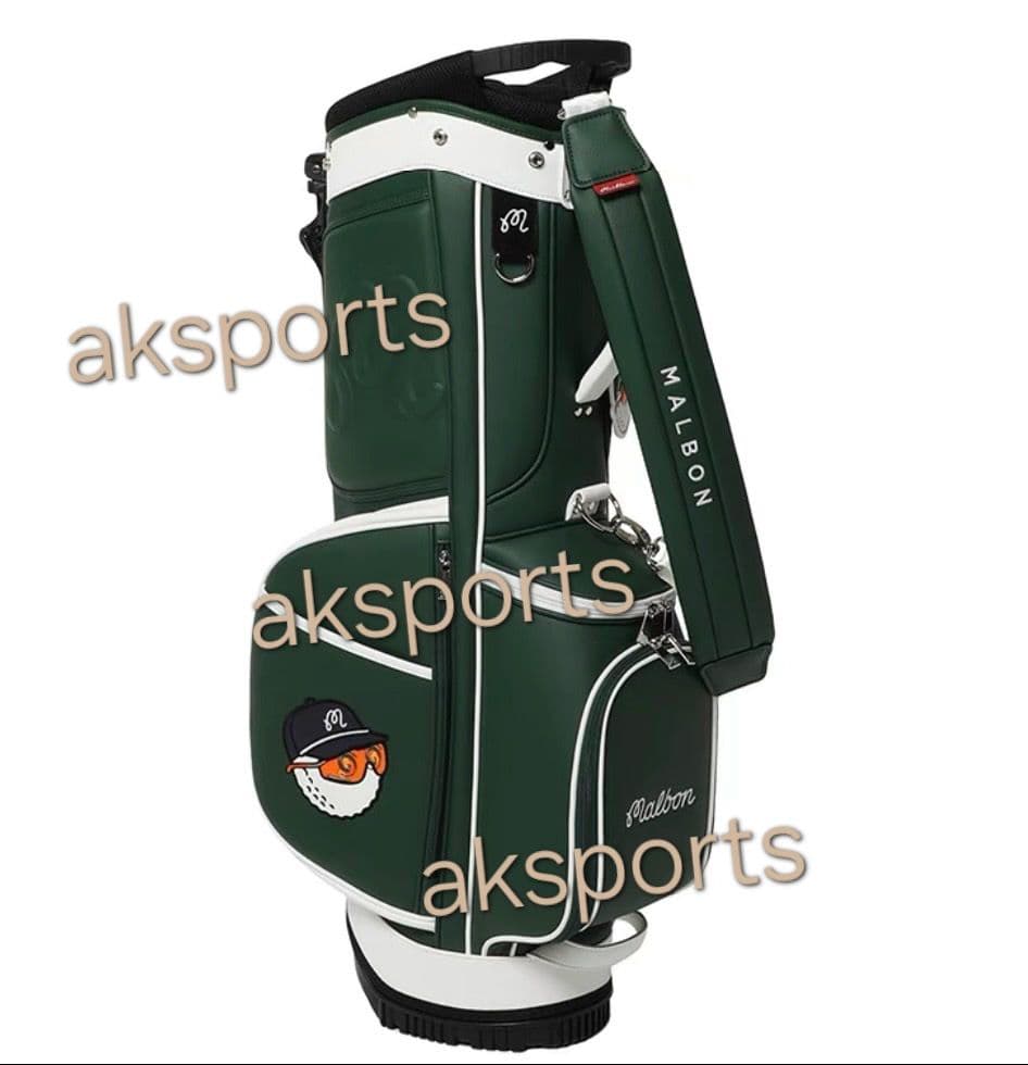 新入荷★Malbon Golf キャディバッグ ネイビー/ホワイト