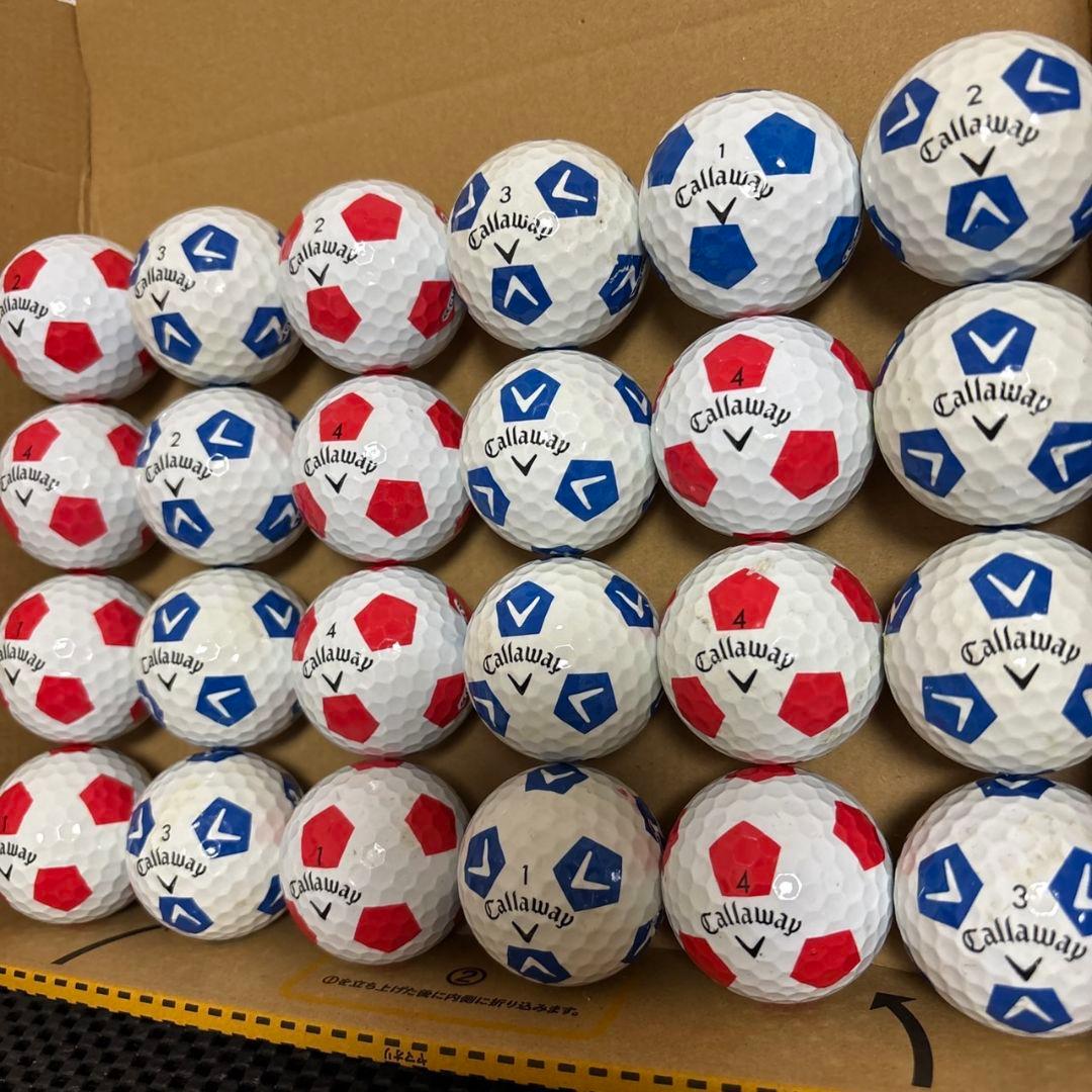 【美品】Callawayキャロウェイクロムソフトロストボールサッカー24個入り。
