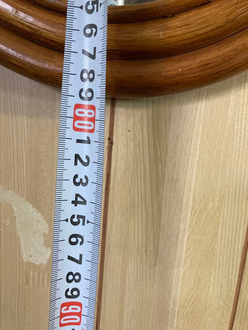 中古 サンフラワーラタン QUARTZ 壁掛け時計鏡
