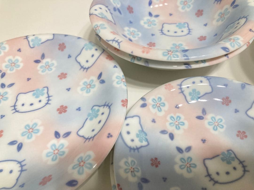 なでしこはろうきてぃ　1999年　ハローキティ 食器セット 8点（おまけ付き）