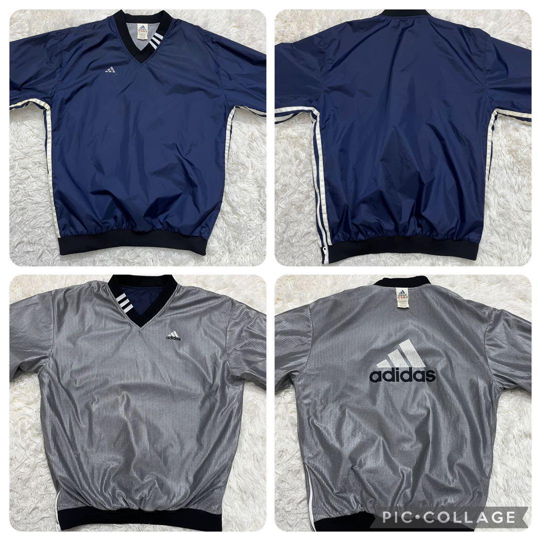 90s adidas アディダス　リバーシブル　ナイロン ピステ　国旗タグ