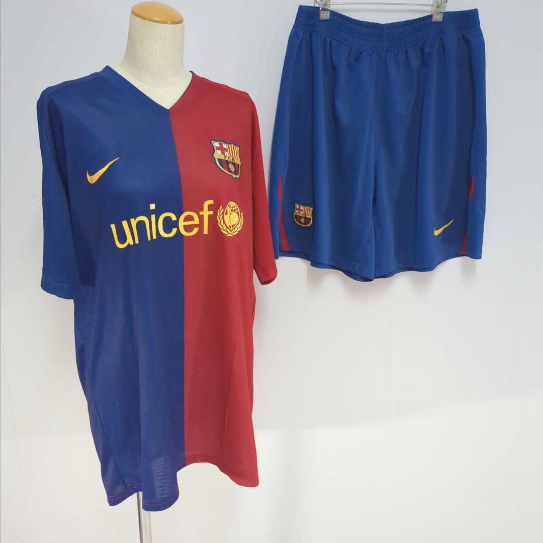 NIKE ナイキ FCバルセロナ ホーム 上下セット ブルー×レッド L