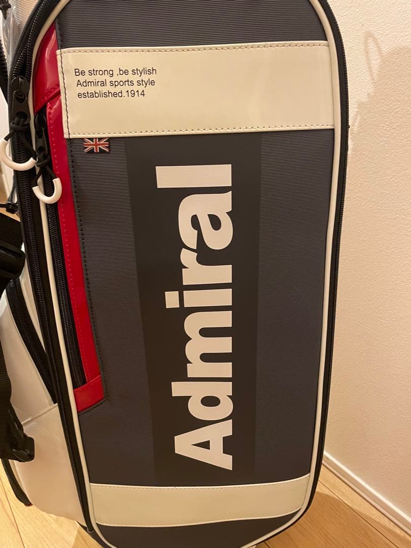 週末値下げ⭐︎ Admiral ゴルフバッグ・キャディバッグ ホワイト・ネイビー