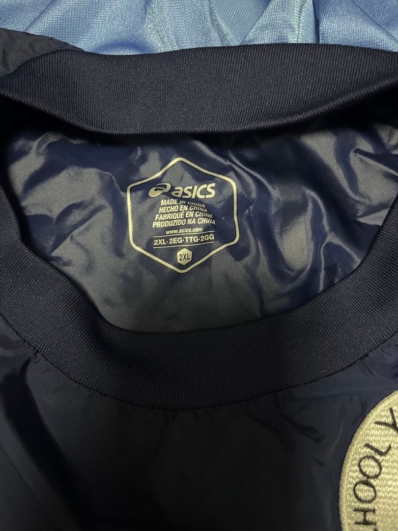 山梨学院　asics ピステセット 2XL ネイビー