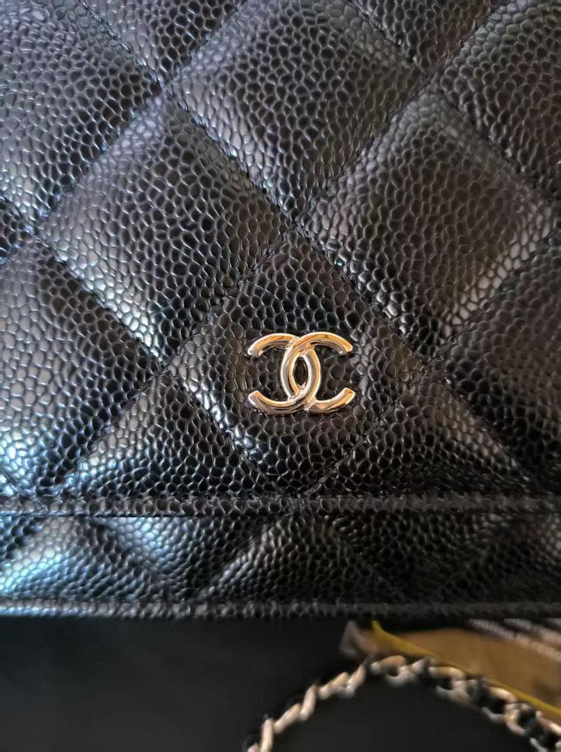 CHANEL チェーンウォレット ブラック シルバー ノベルティ