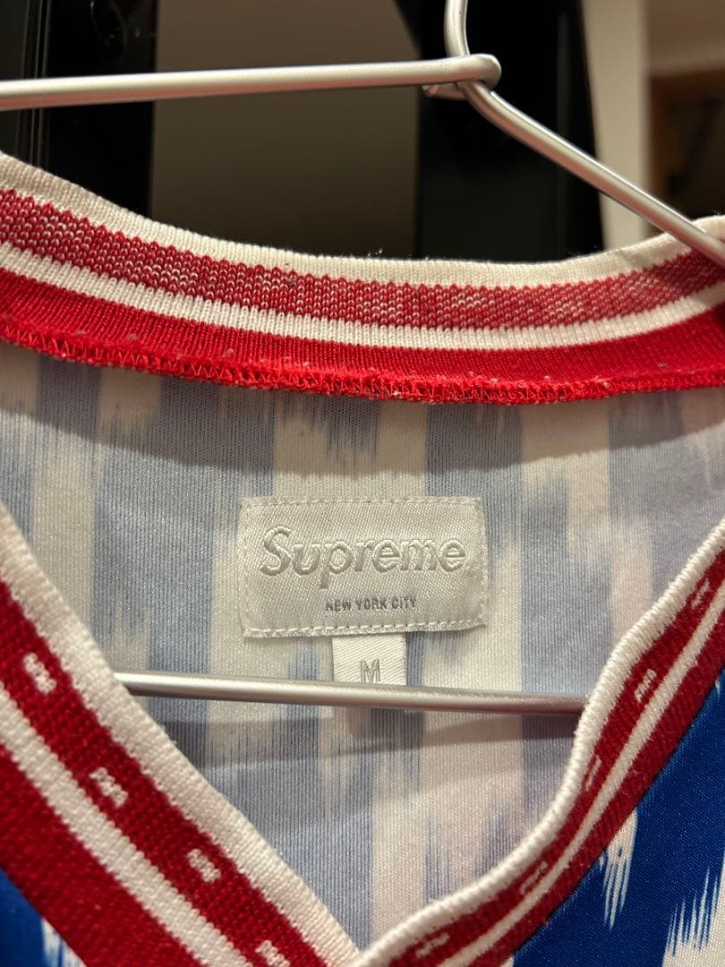 Supreme 15SS サッカーゲームシャツ ネイビー