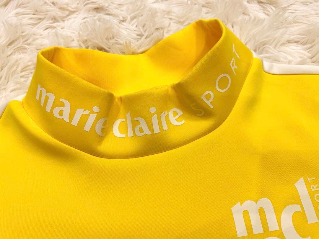 marie claire 美品　Mサイズ　モックネック　半袖ポロシャツ　ゴルフ