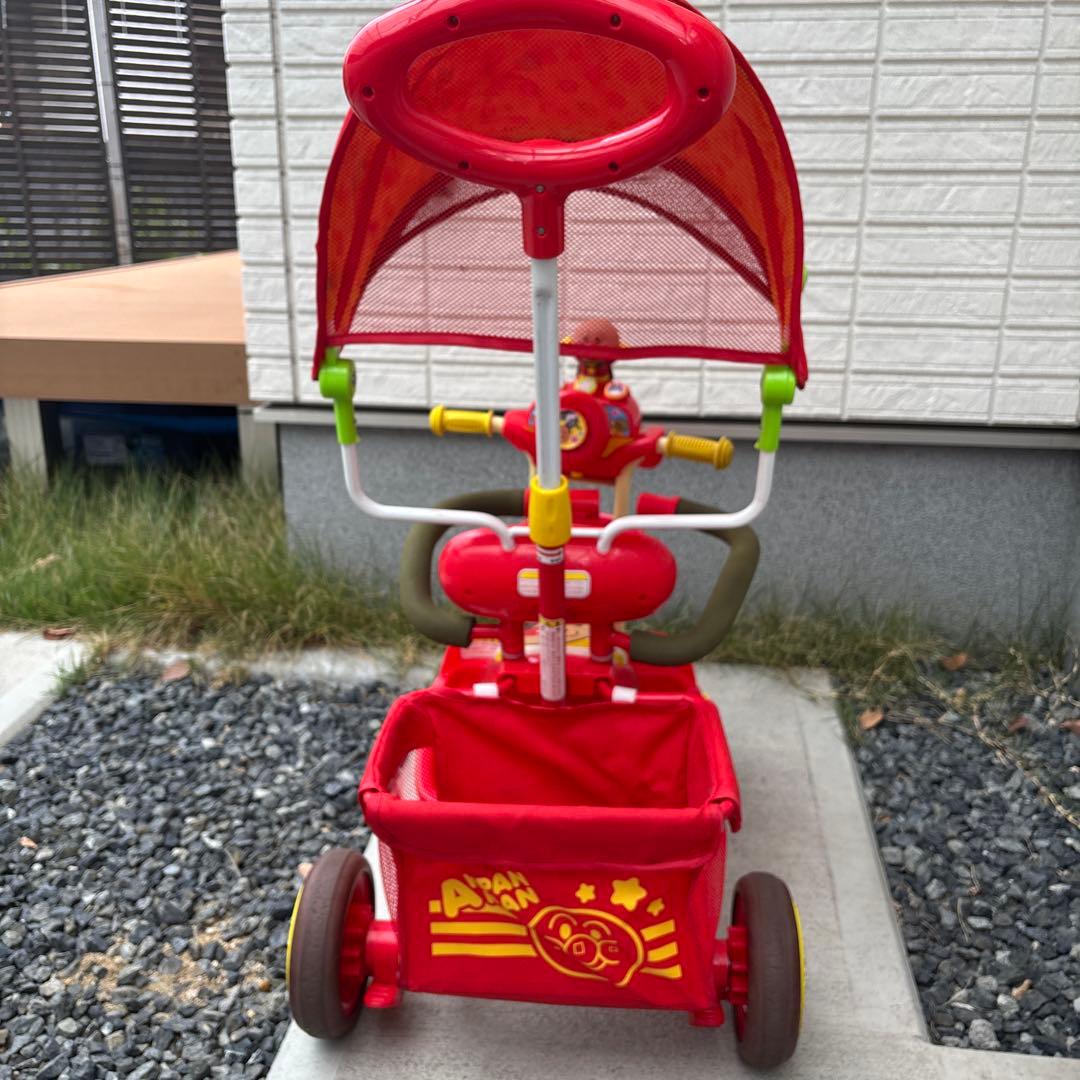 【美品】アンパンマン 三輪車 アンパンマンデラックス2おまけ自転車