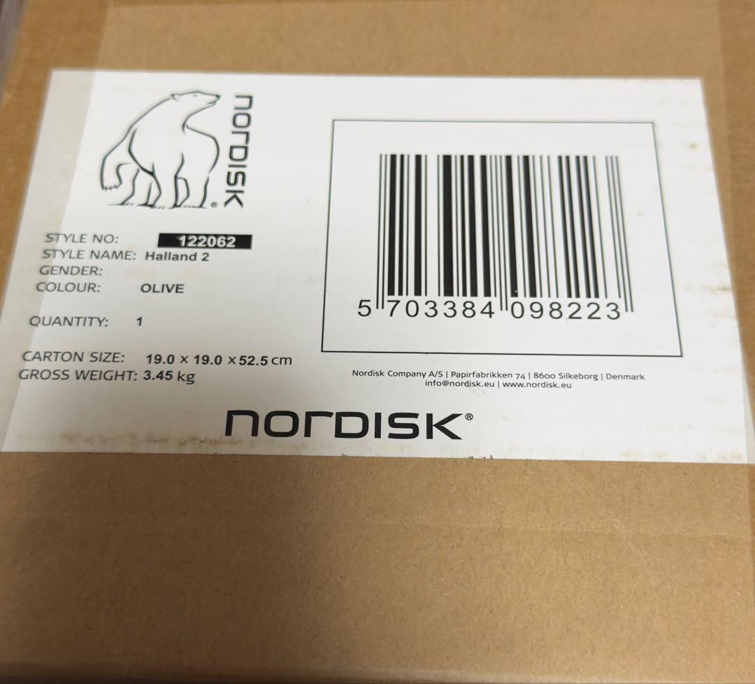 【新品】 nordisk halland 2 122062 オリーブ