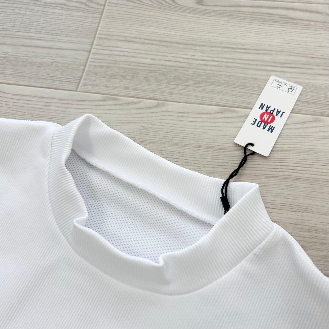 新品　パーリーゲイツ　モックネック　スウェット　春夏用　メッシュ　ホワイト　5