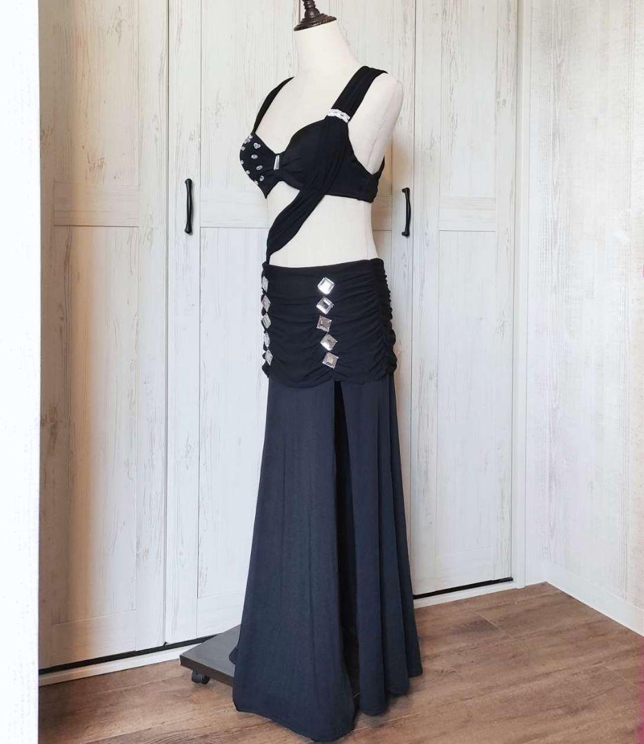 ★新品★ベリーダンスステージ舞台衣装3点セット　コスチューム　ブラ　スカート