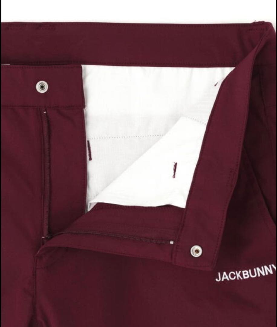 新品 パーリーゲイツ ジャックバニー ポリエステルツイル パンツ(5)L/ワイン