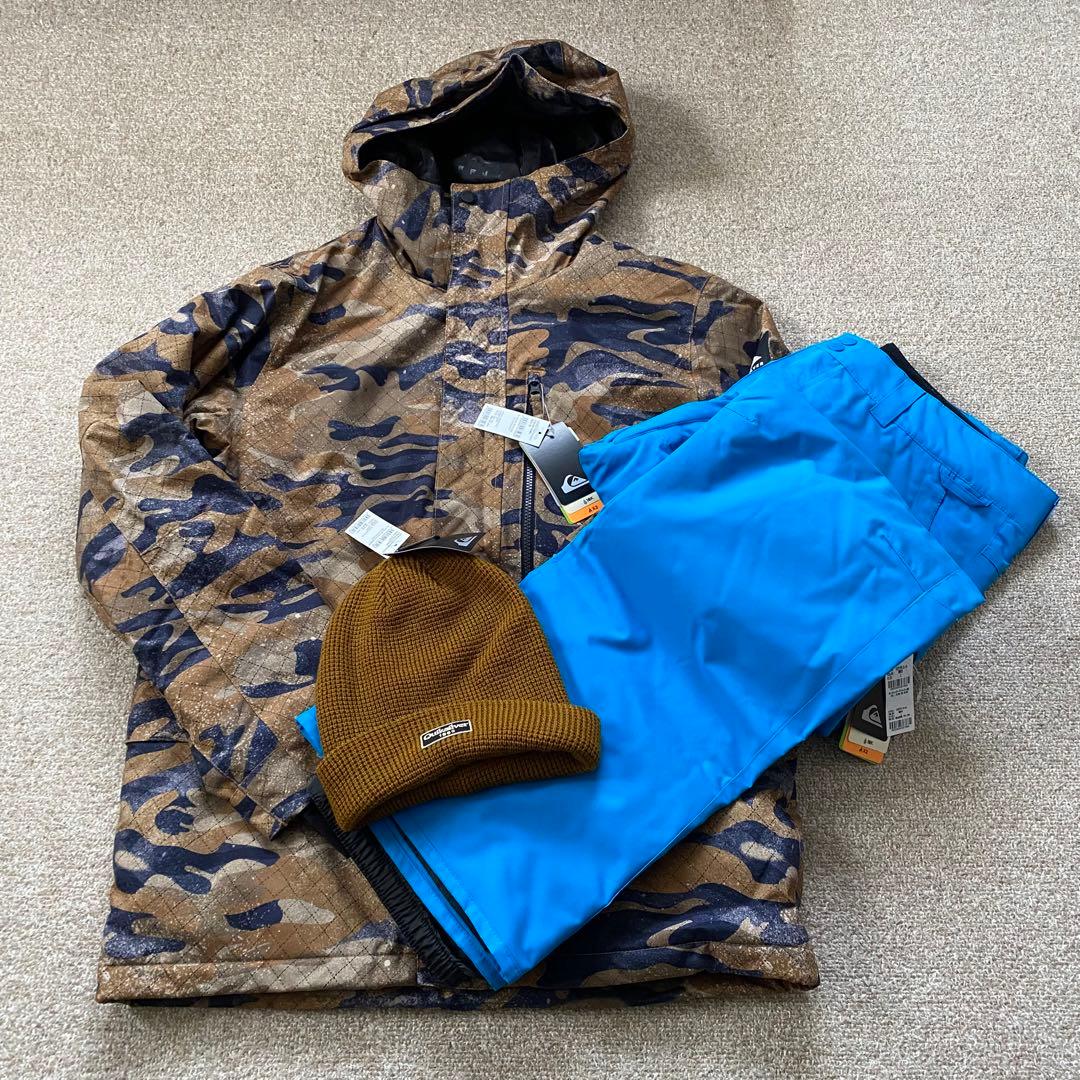 新品未使用　QUIKSILVER スノボーウェア　サイズ M〜L ニット帽付き