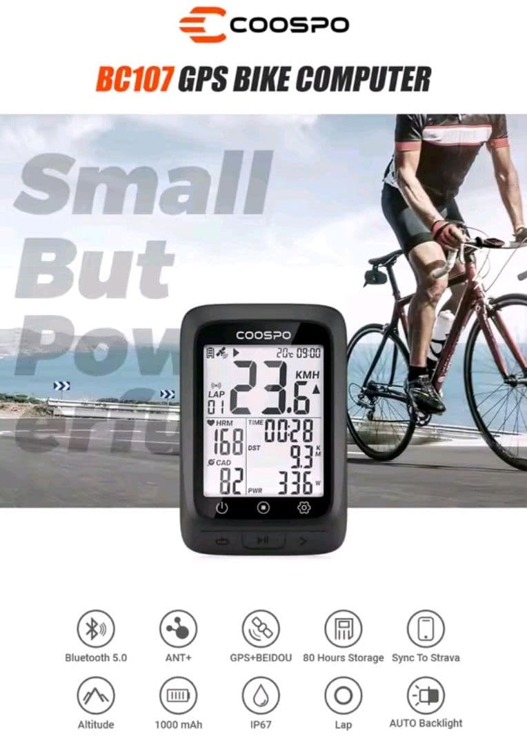 COOSPO BC107　ANT+、技適対応サイクルコンピューター&センサー3点