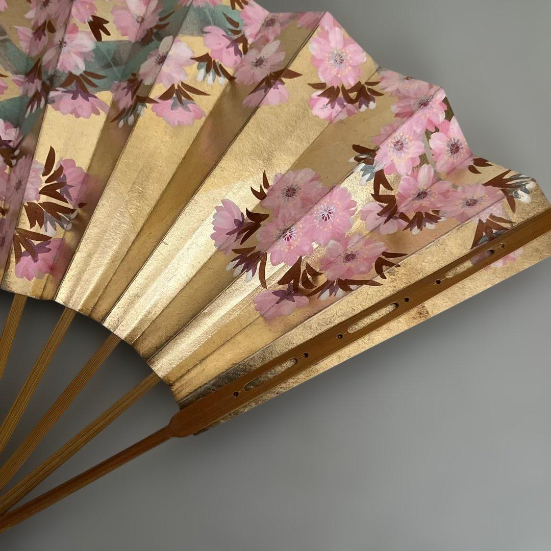 金地　桜の花柄 舞扇子　日本橋　芸林荘