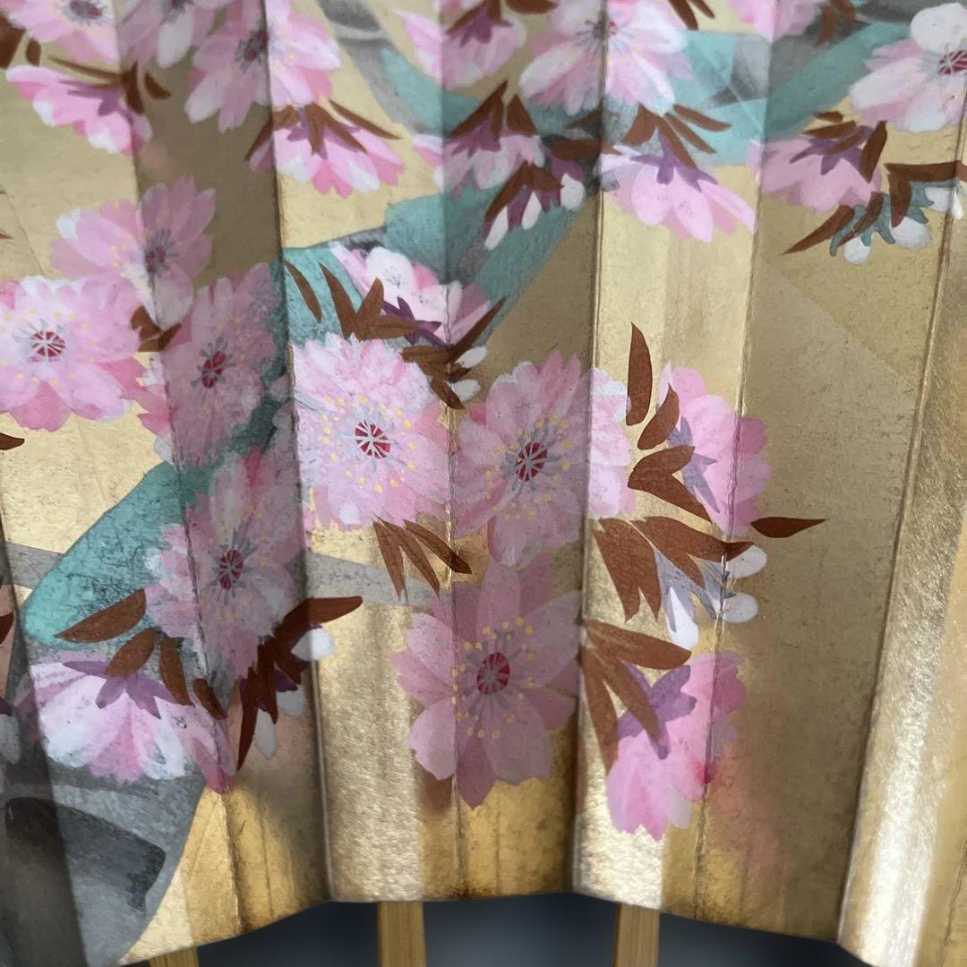 金地　桜の花柄 舞扇子　日本橋　芸林荘