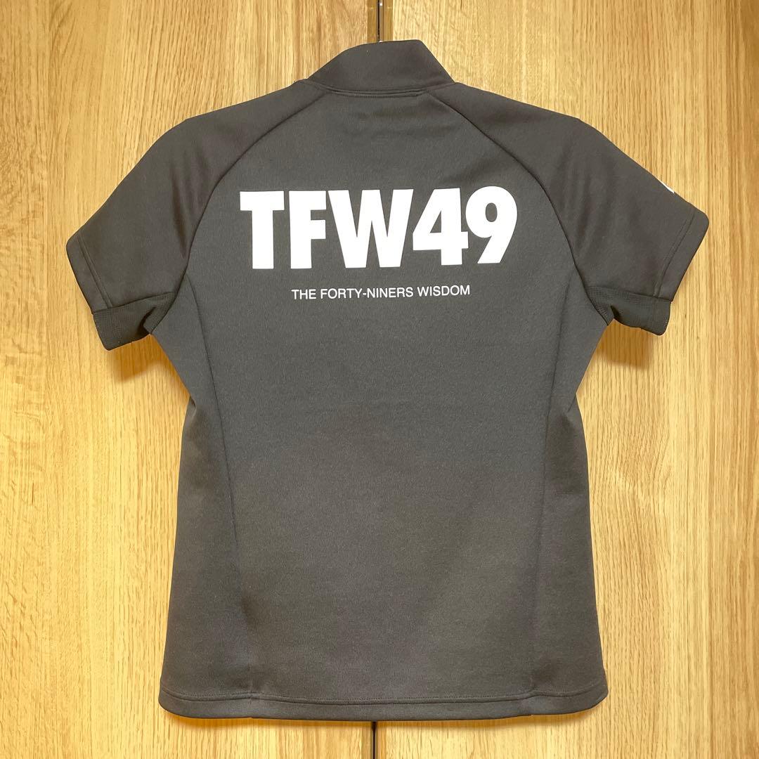 【美品】TFW49 メッシュモックネックT レディース 黒ゴルフウェア