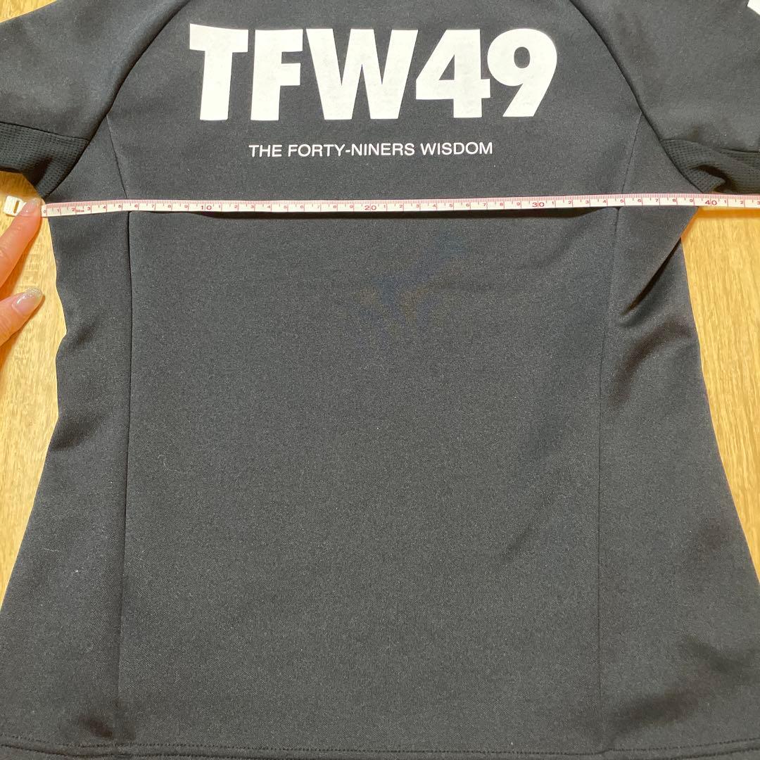 【美品】TFW49 メッシュモックネックT レディース 黒ゴルフウェア