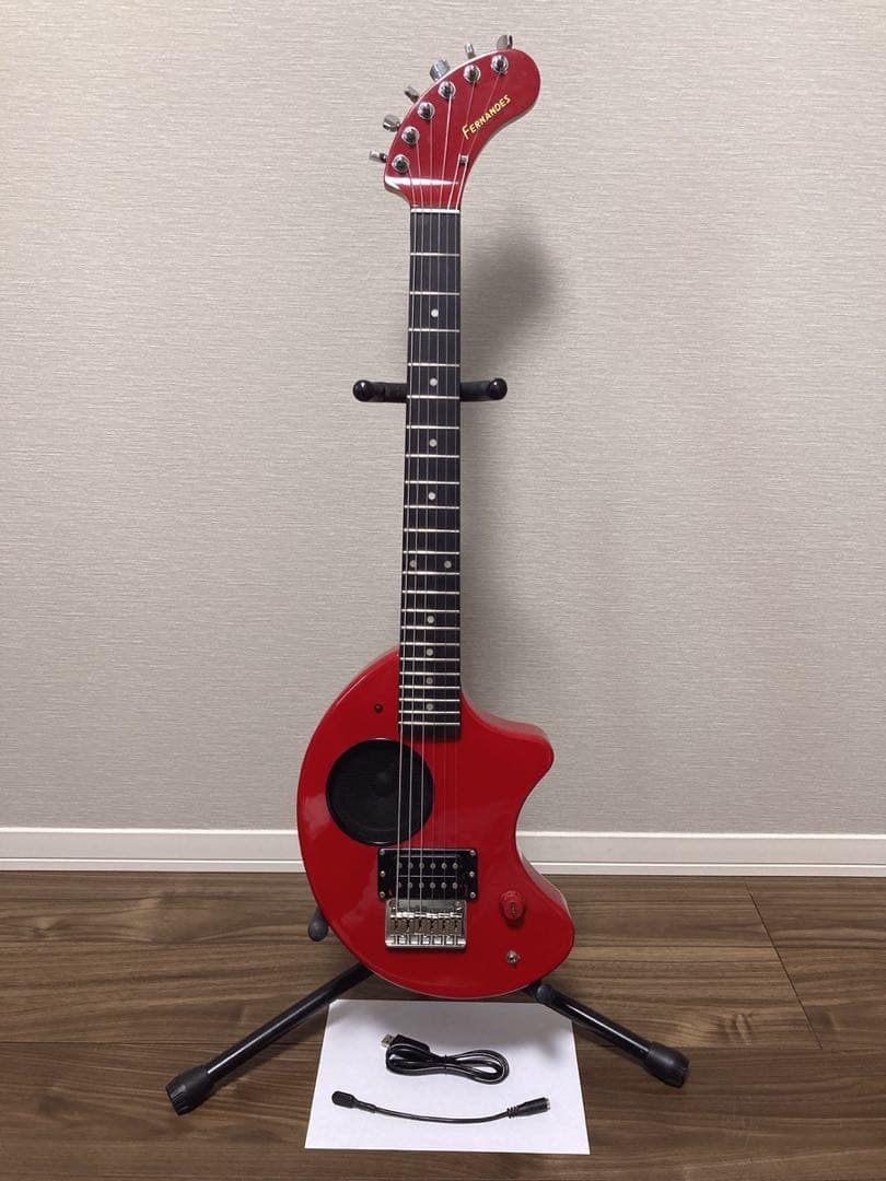 美品 FERNANDES ZO-3 赤 レッドUSBアダプター付き 弦新品