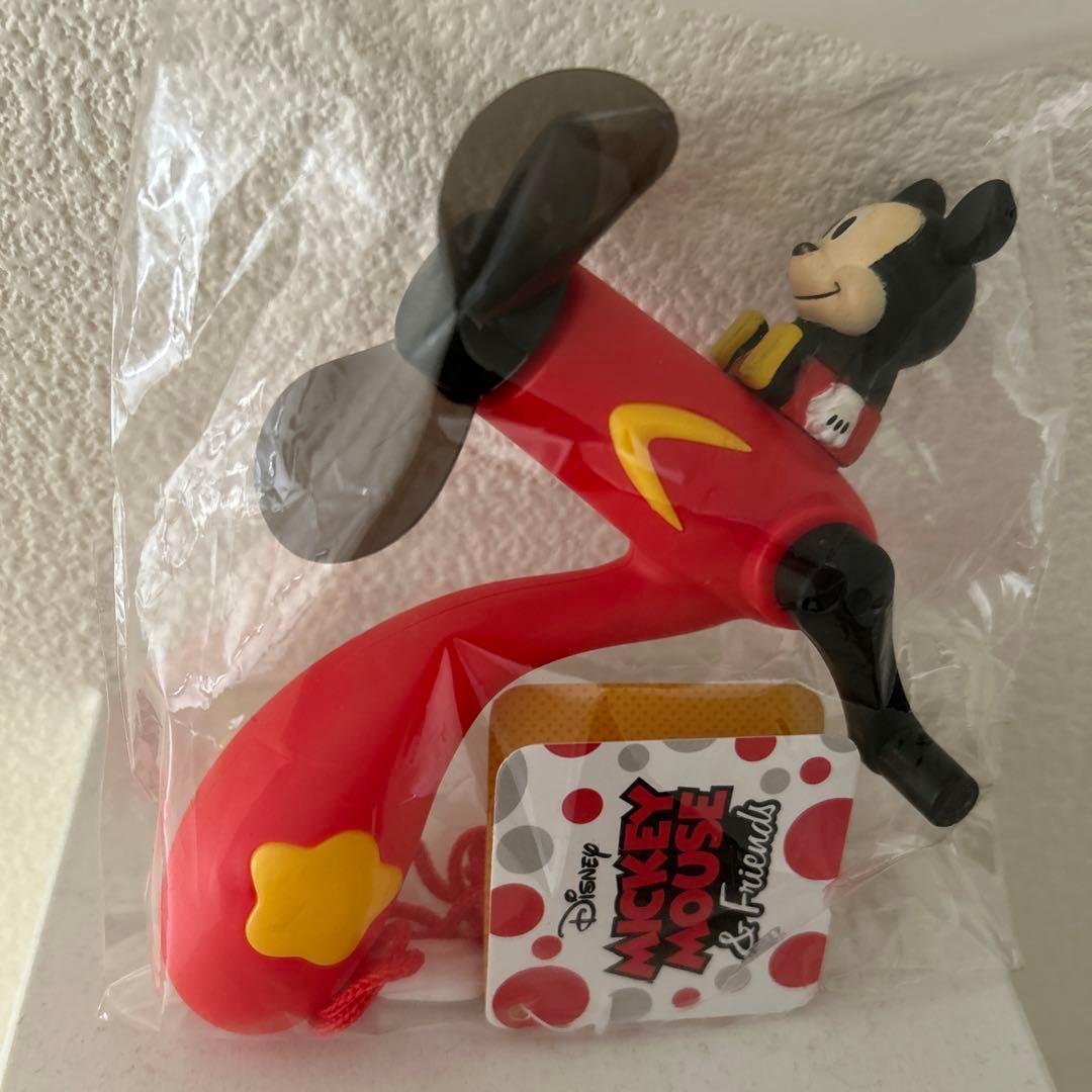 ミッキーマウス　手回しハンド扇風機　レトロ