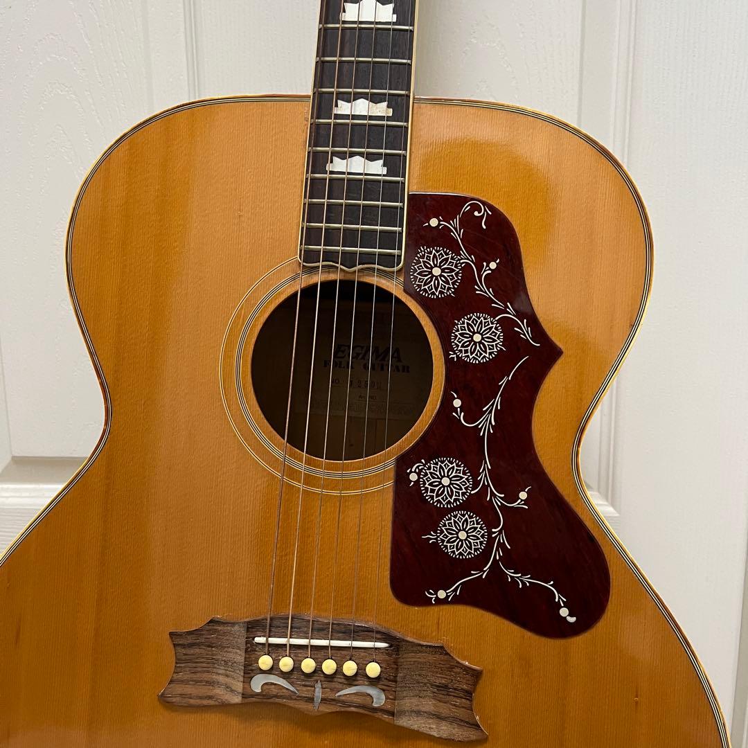 70s EGIMA アコースティックギター　ハミングバード　日本製　J-200