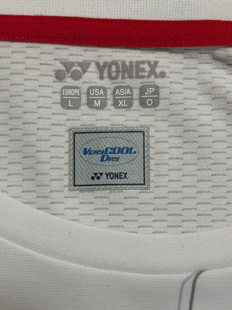 YONEX 日本代表モデル 幾何学模様 ホワイトシャツ Oサイズ