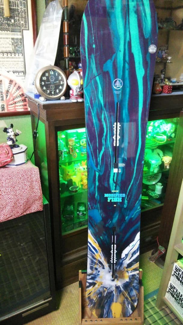 スノーボードスタンドラック　１本用 アクアブルー　ハンドメイド
