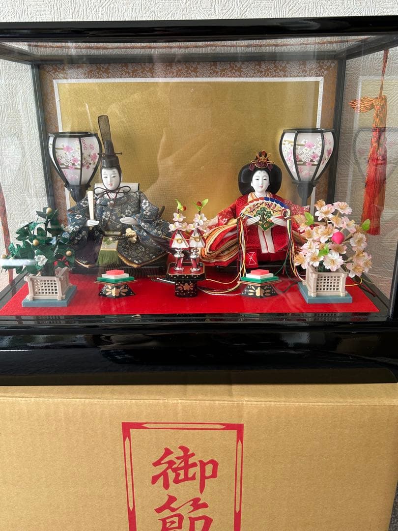 雛人形セット ガラスケース付き