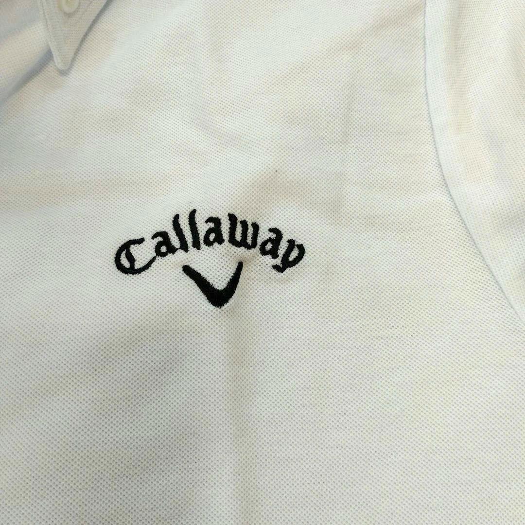 Callaway Apparel 半袖 ポロシャツ 吸汗速乾性 ホワイト M