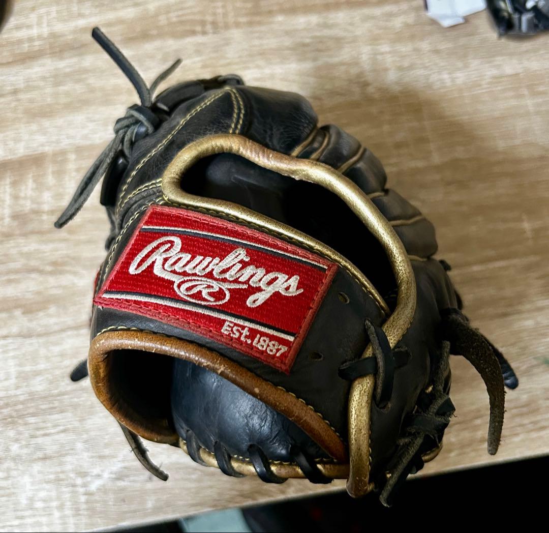 Rawlings 軟式野球グローブ 黒 左利き用