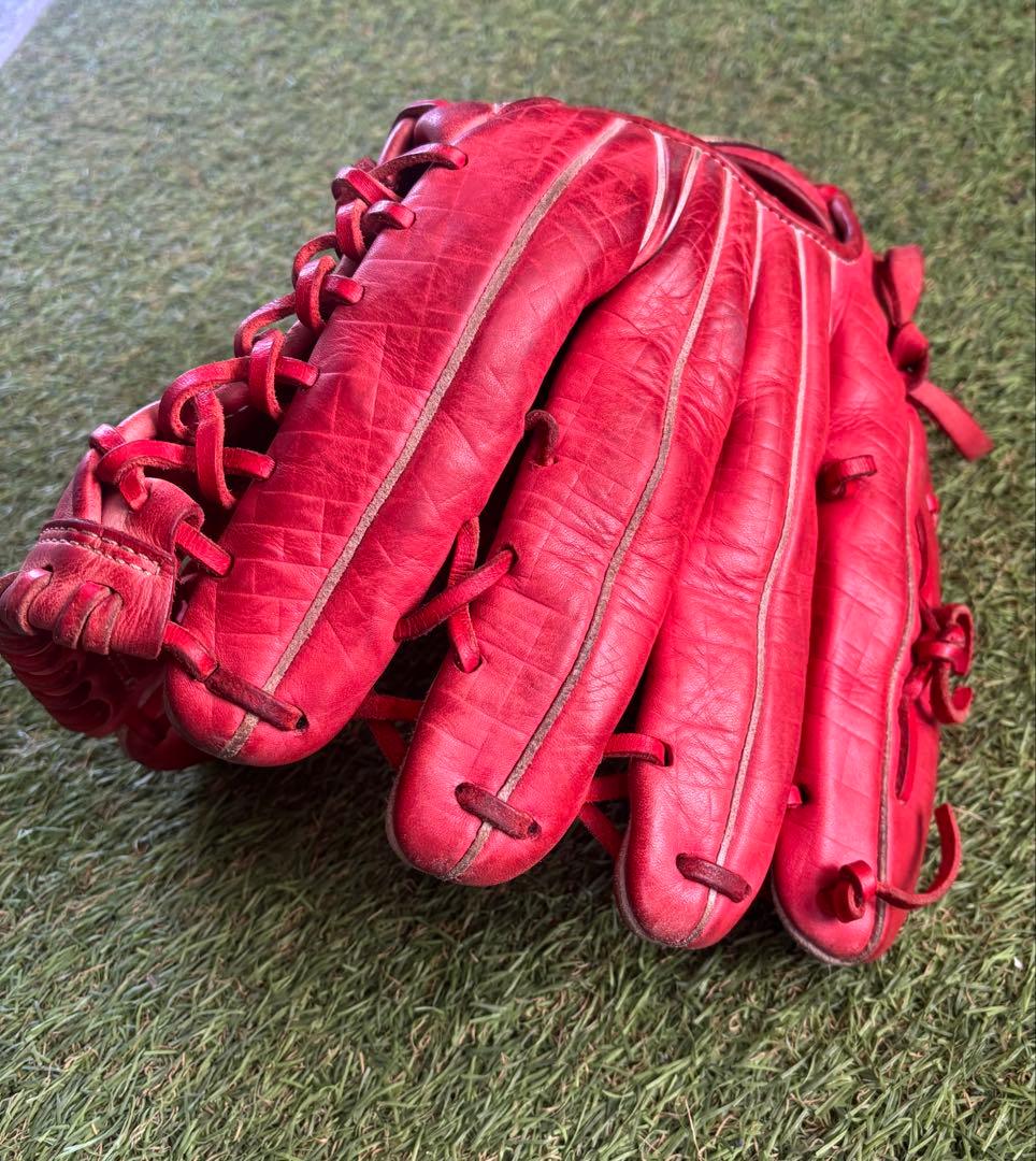 Mizuno 赤 軟式グローブ