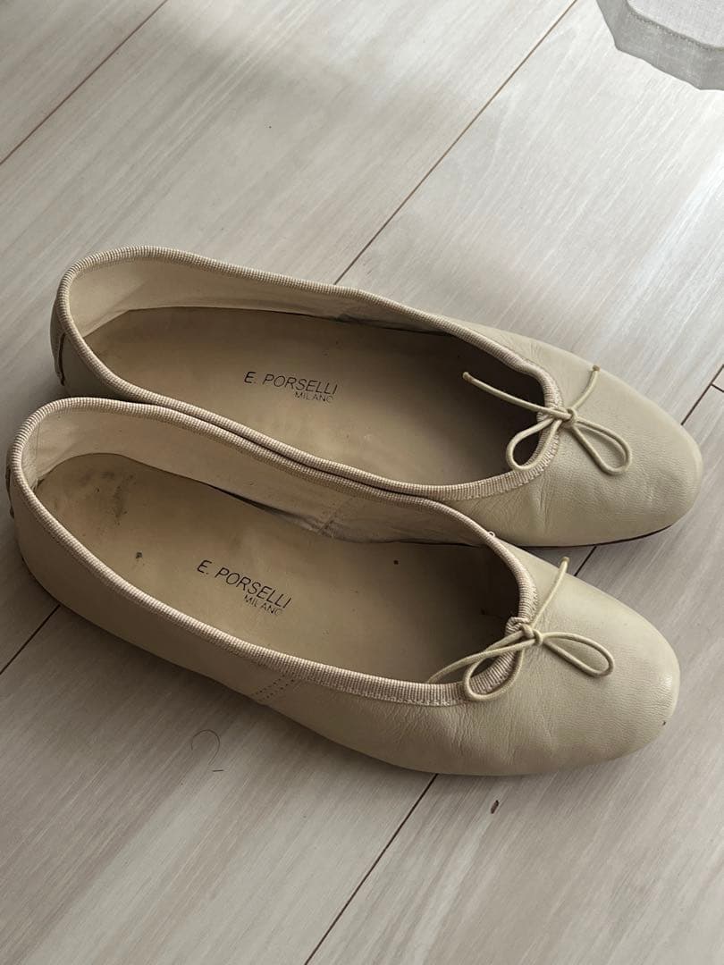 Porselli ベージュ バレエシューズ 24cm/size 38